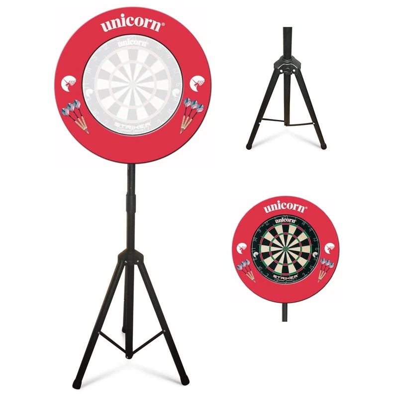 Unicorn Heavy-Duty Dartboard Stand | Dartmate | Height-Adjustable Stable Freestanding Tripod | Folding & Portable