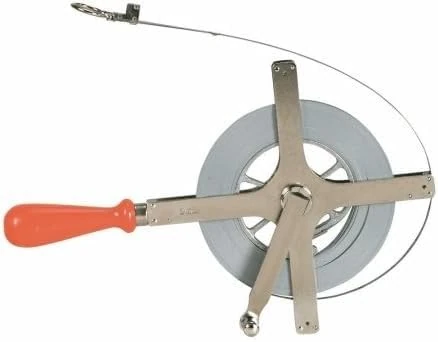 Lufkin Crescent 1/4" x 30m/100' Derrick SAE/Metric Dual Sided Chrome Clad® Tape Measure - C2276MEN