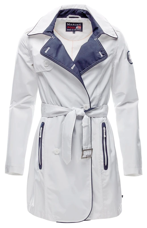 Marinepool Norma Trench Women's Coat White white Size: XS - Image 1