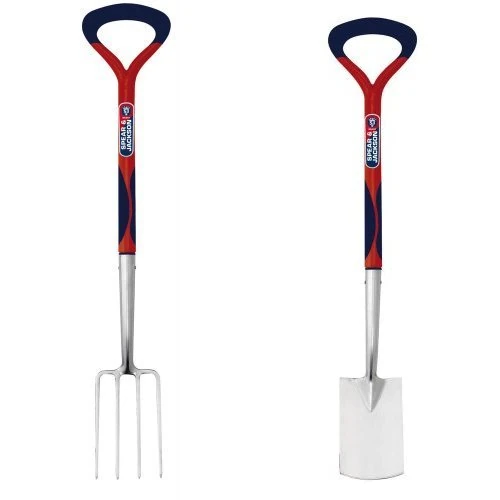 Spear & Jackson Select Stainless Border Fork & Spear & Jackson Select Stainless Border Spade Set