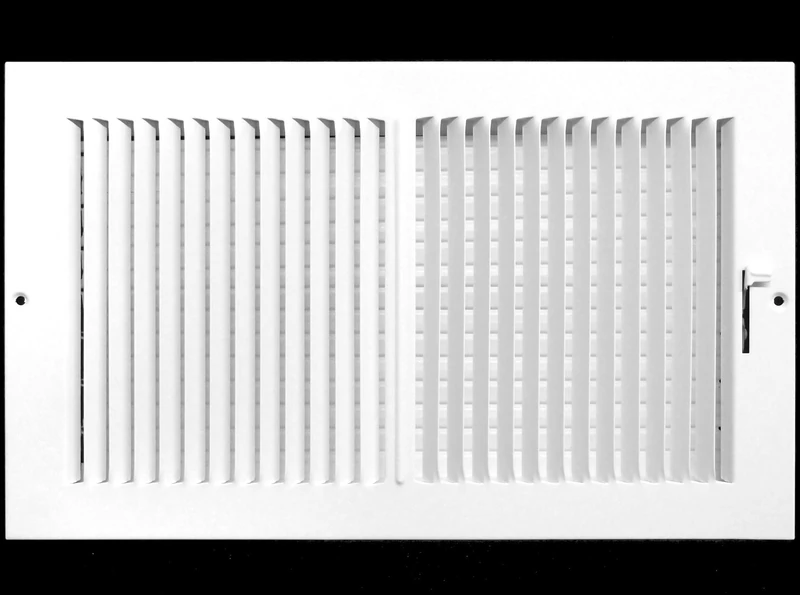 HVAC Premium 24" X 6" 2-Way-Vertical AIR Supply Grille - Vent Cover & Diffuser - Flat Stamped Face - White [Outer Dimensions: 25.75"w X 7.75"h]