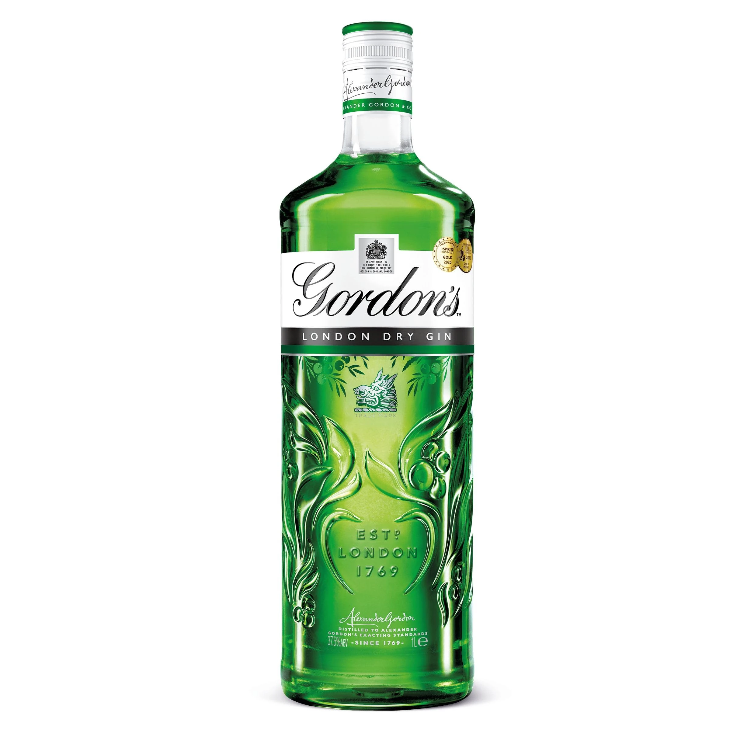 Gordon’s Special Dry London Gin | 37.5% vol | 1L | Award-Winning | Triple-Distilled London Dry Gin | Clean Juniper-Dominant Taste | Handpicked Gin Botanicals