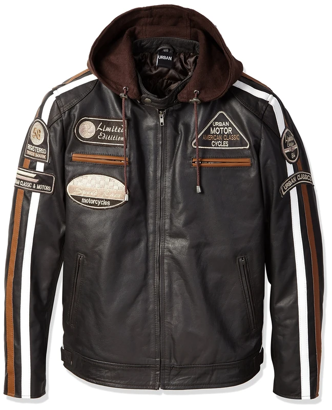 Urban Leather UR-29 58 Men's Jacket, Brown, 2XL