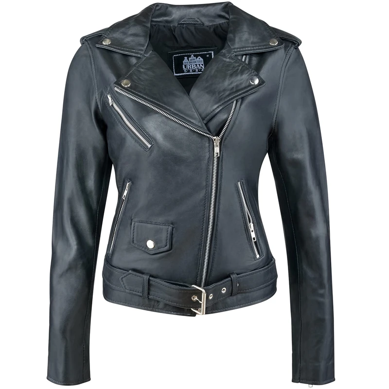 Urban Leather Perfecto Ladies Jacket, black