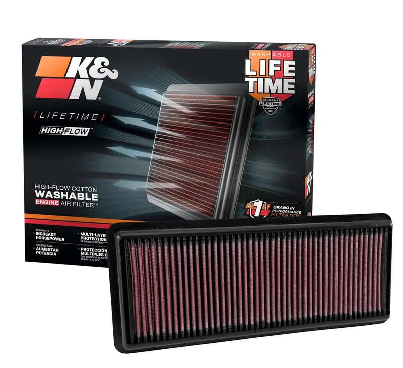 K&N Engine Air Filter: High Performance, Premium, Washable, Replacement Filter: Compatible with 2015-2019 Mazda/Fiat L4 (MX-5 Miata, Mx-5, MX-5 IV, Roadster, 124 Spider), 33-5040