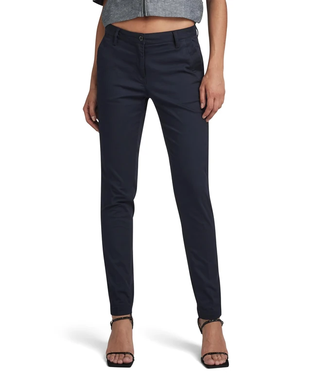 G-Star Women's Bronson Mid Waist Skinny Chino, Blue (mazarine blue D03166-5488-4213), 25W / 34L