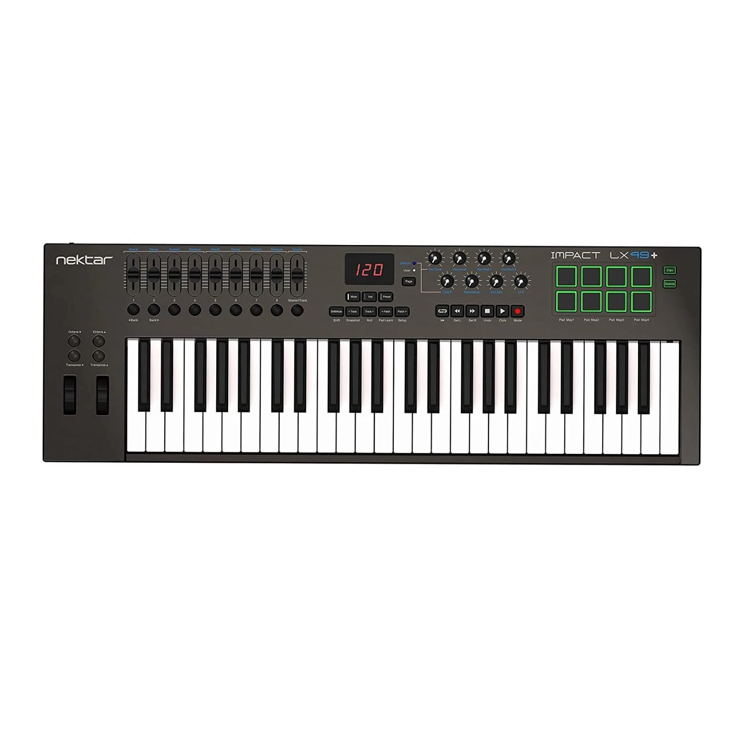 Nektar Impact LX49+ USB MIDI Keyboard Controller with Nektar DAW Integration