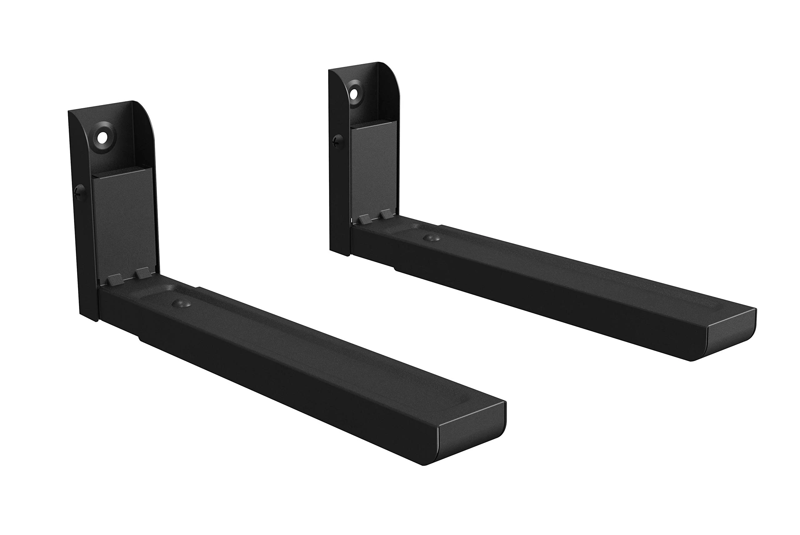 Part King Heavy Duty Black Universal Wall Mounting Shelf Bracket with Adjustable Arms 325-492mm