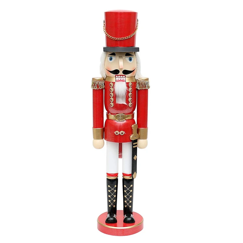 Dekohelden24 521169R Beautiful Nutcracker Soldier in Metallic Red Classic Approx. 50 cm