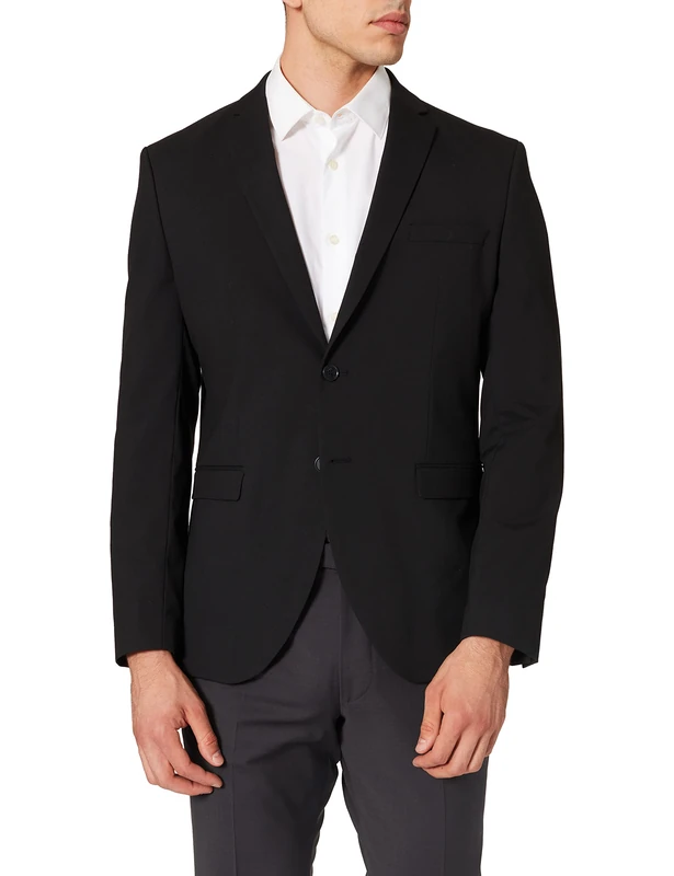 SELECTED HOMME Men's Shdnewone-mylologan1 Black Blazer Noos Suit Jacket, Black, 40L UK (98 EU)