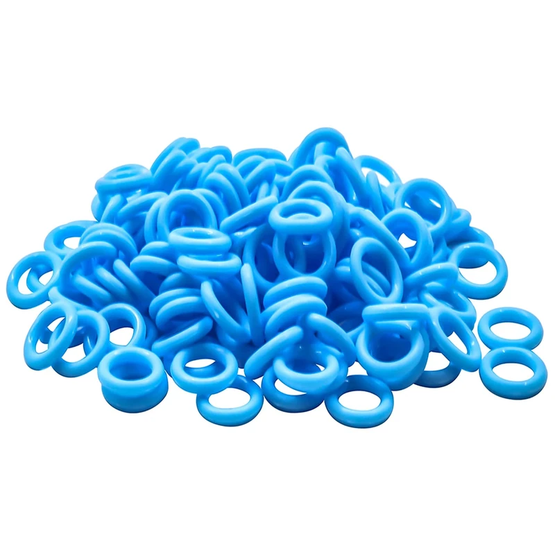 ThreeBulls 120Pcs Silicone Keyboard O-Rings - Sky Blue
