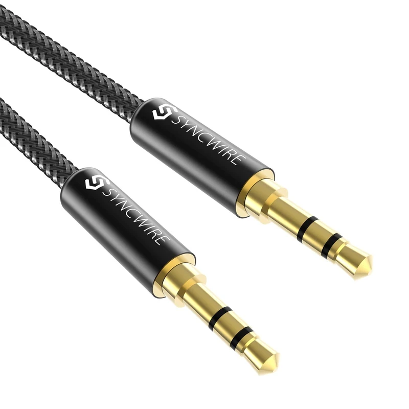 SYNCWIRE 3.5mm Aux Cable - 3.3ft Nylon Braided Audio Lead