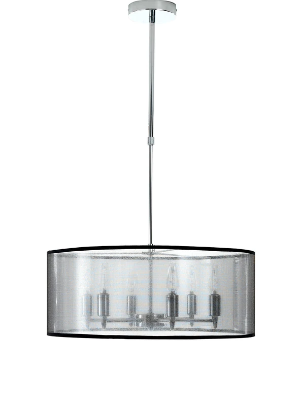 Wink Design Chandelier 6 Lights Udine, E14, 40 watts, Grey