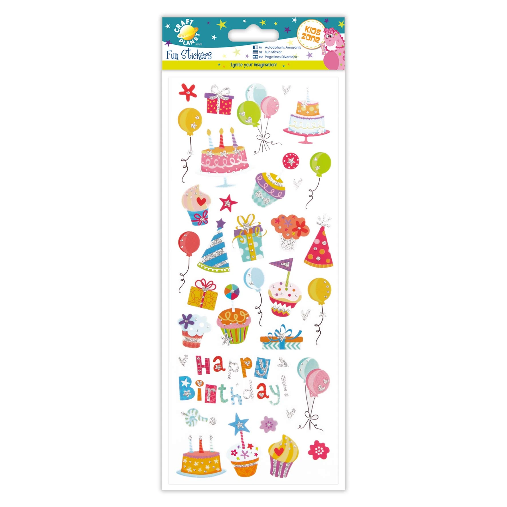 Craft Planet CPT 805267 Birthday Stickers