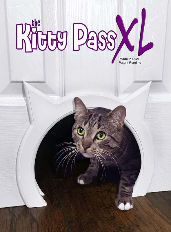 The Kitty Pass XL Interior cat Door Large cat Hidden Litter Box Extra Large cat Door