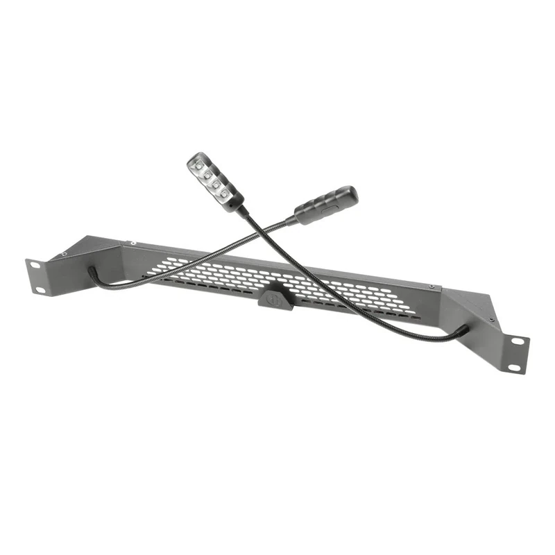 Adam Hall 19" Parts 87463 ULTRA C - Dual Gooseneck RGB and White COB LED Rack Light - Image 1