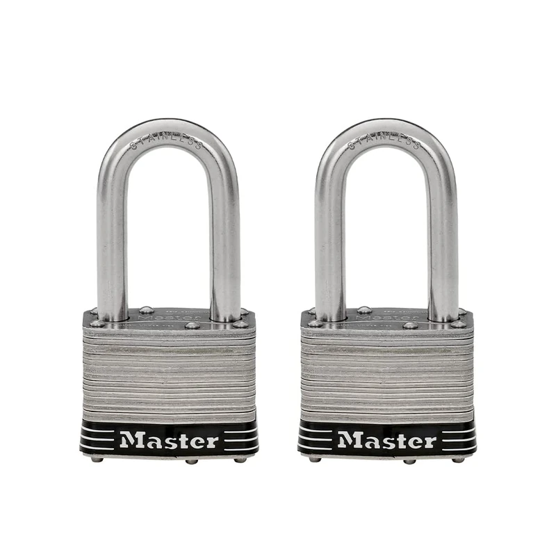 Master Lock 1SSTLF 2PK 1-3/4"SS LS Padlock, Stainless Steel, 2 Pack, Keyed-Alike