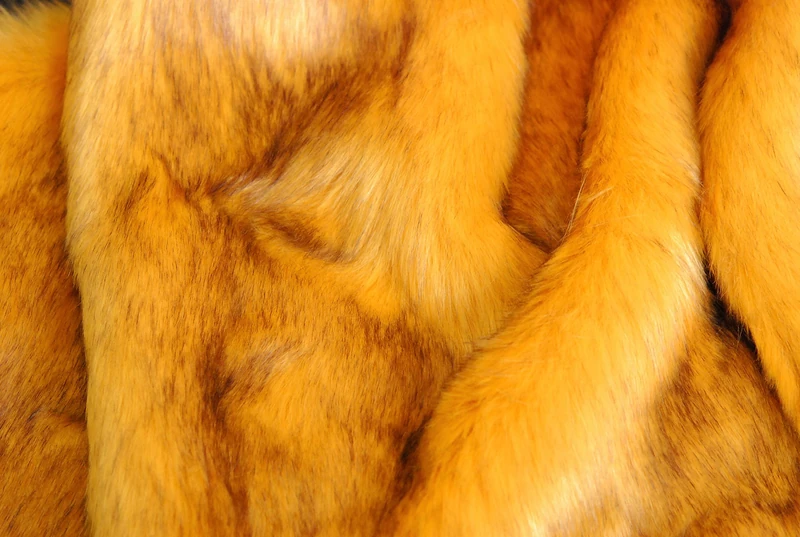 CRS Fur Fabrics Super Luxury Faux Fur Fabric Material - Superior Long Pile Mustard