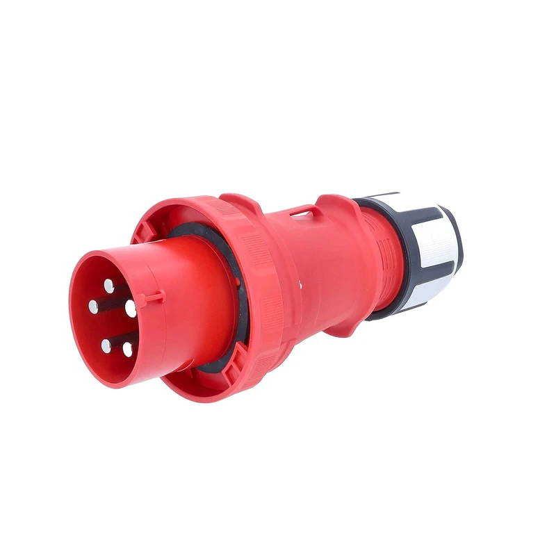 AS – Schwabe Mennekes CEE plug 400 V 125 A with Screw Connection, Pack of 1, Red, 61424