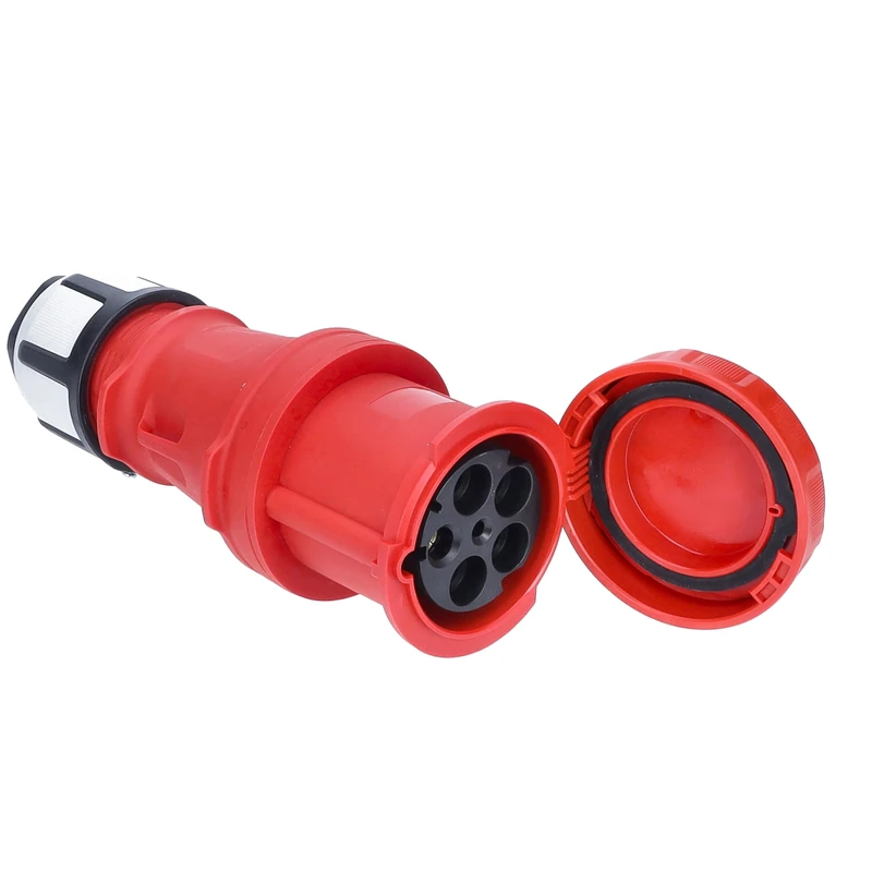 AS – Schwabe Mennekes CEE KUPPLUNG 400 V 125 A with Screw Connection, Pack of 1, Red, 61429