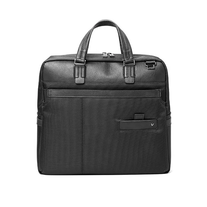 RONCATO Unisex's Harvard Vertical Bag with 2 Handles for pc and Tablet, Black, One Size