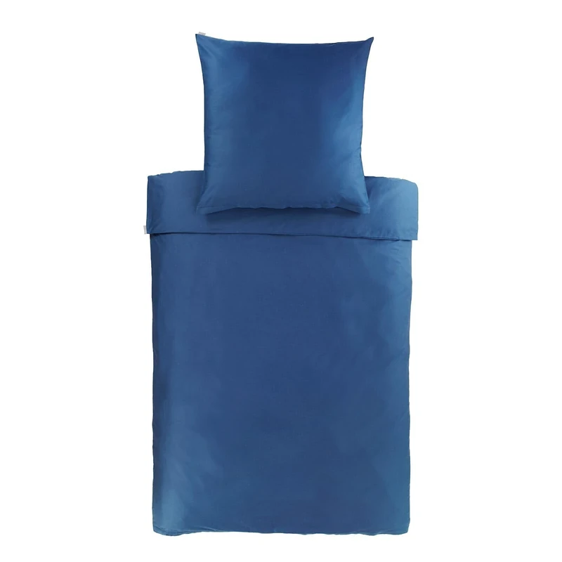 Bassetti 9256173 Plain Bed Linen 100% Cotton Sateen in Oltremare 1343 Dimensions: 200 x 200 cm Blue