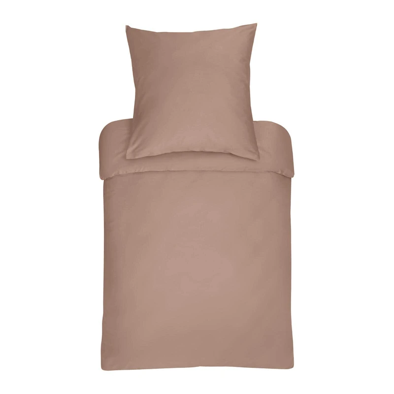 Bassetti 9257172 Plain Bed Linen 100% Cotton Sateen in Quartz 1140-Q3 Dimensions: 135 x 200 cm - Image 1