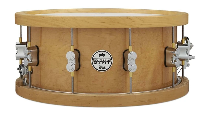 Pacific Drums Concept 20-Ply Maple Snare, 14" x 6.5", Thick Wood Hoop, Natural