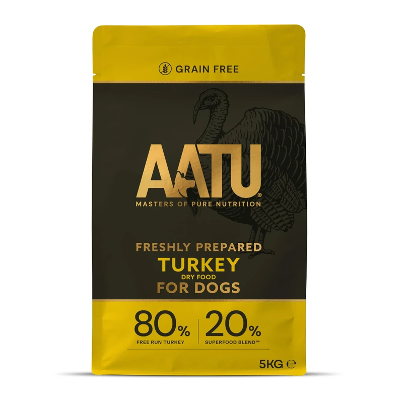 AATU - Dry Dog Food - High Protein Grain Free Recipe with No Artificial Ingredients - Turkey, 5kg