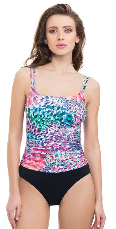 Profile by Gottex Canary Islands Round Neck D Cup One Piece Swimwear E735-2D02-080 - Multi -