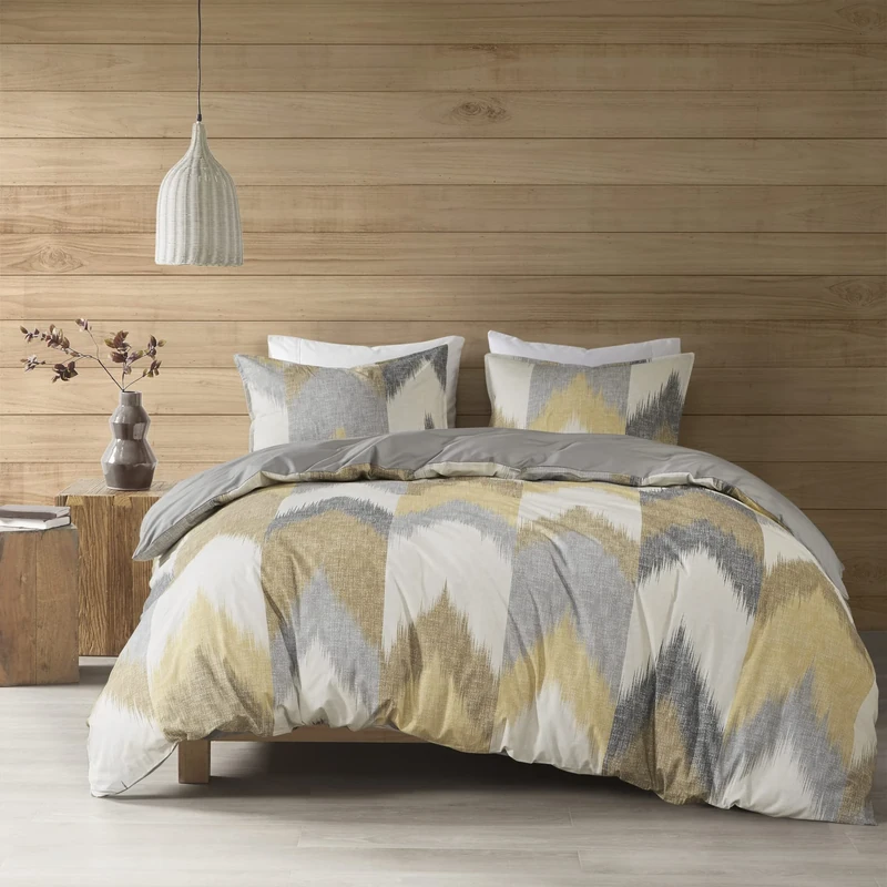 Ink+Ivy Alpine Duvet Cover Full/Queen Size - Yellow