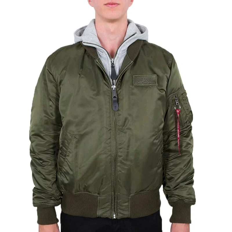 Alpha Industries Men's MA-1 D-Tec Bomber Jacket, Grün (Rep.Grey 257), XXL