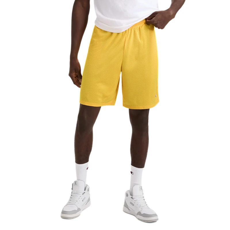 Champion Men's Long Mesh With Pockets Short, Team Gold, S UK