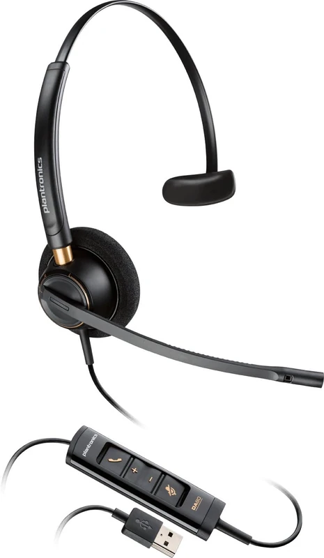 Plantronics Encore Pro HW545 USB 203474-01 "Noise Cancelling" USB Multi Fitment PC Headset