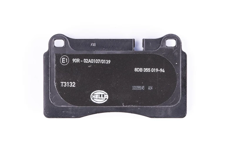 HELLA 8DB 355 019-941 Brake pad set - prepared for wear indicator - T3132 - for e.g. AUDI / SEAT