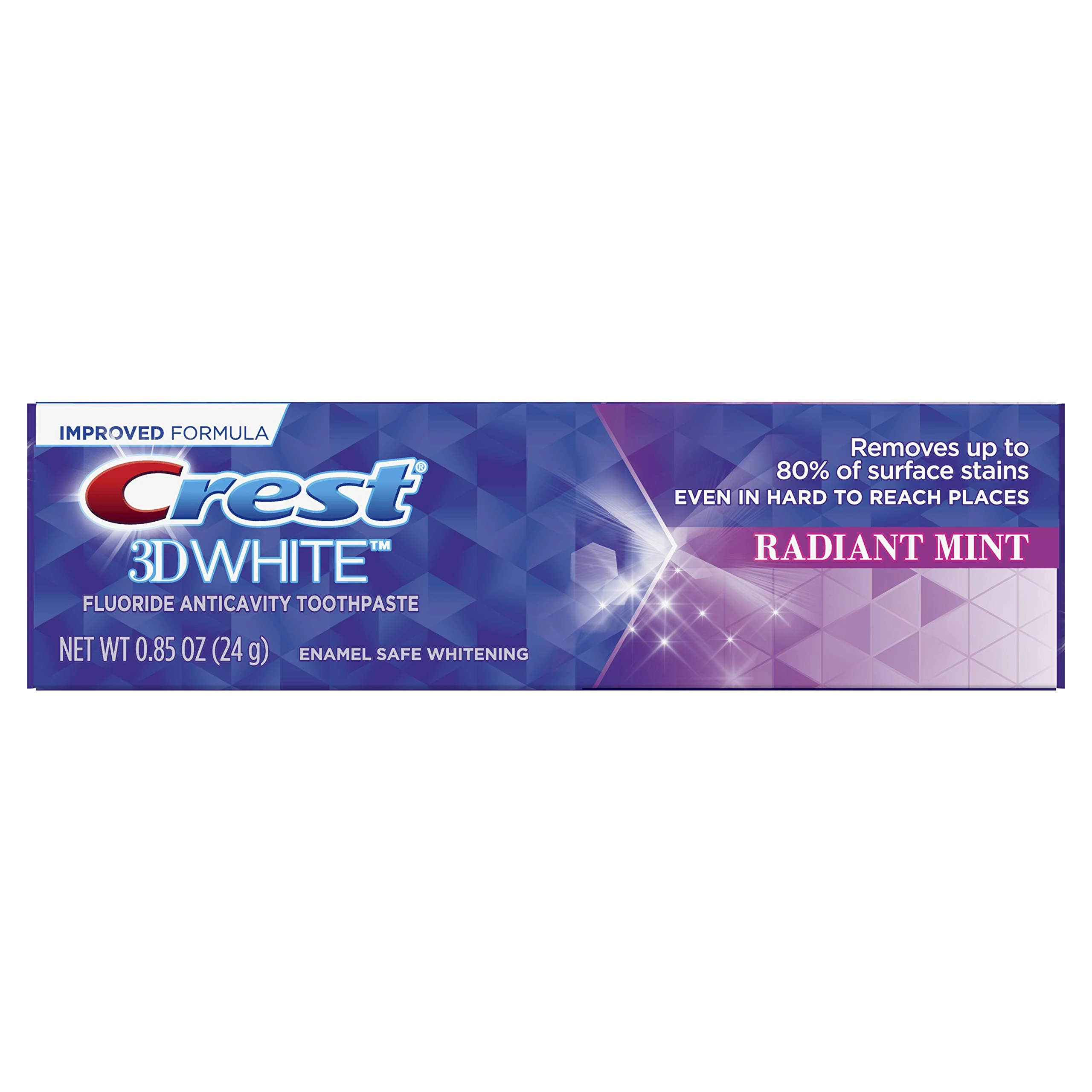 Crest 3d White Vivid Fluoride Anticavity Toothpaste Radiant Mint - 0.85 Oz Pack of 2
