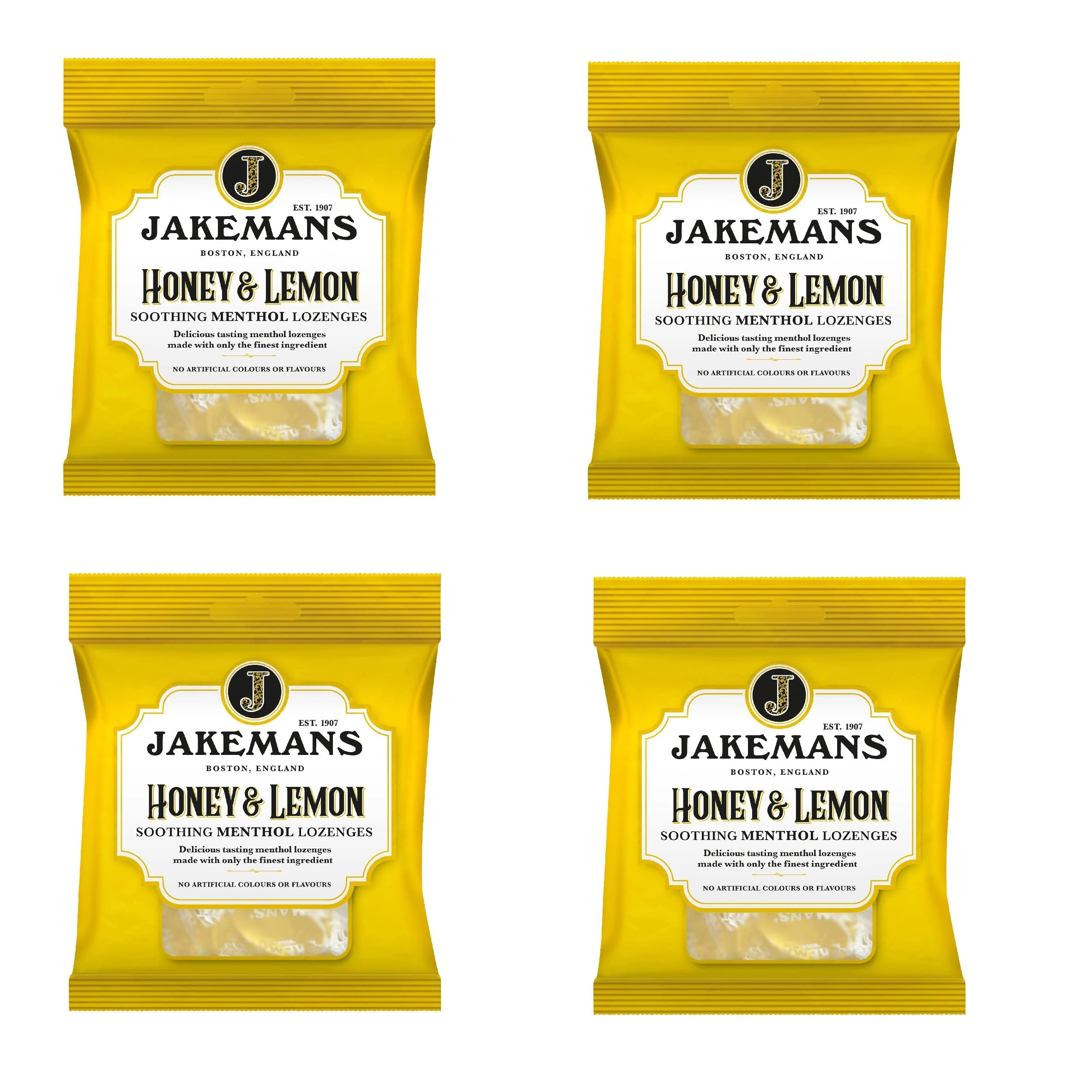 Jakeman's Jakemans Lozenges Honey & Lemon Menthol (Pack of 4)