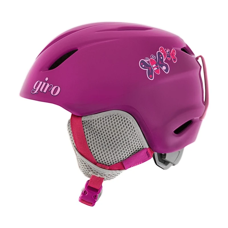 Giro Launch Youth Snow Helmet 2017: Berry Butterflies S 52-55.5cm