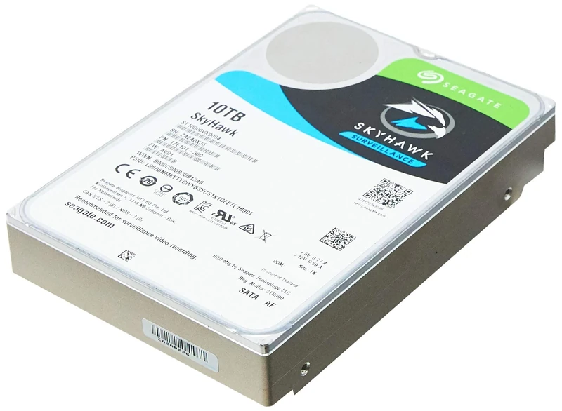 Seagate SkyHawk, 10 TB, Surveillance Internal Hard Drive HDD – 3.5 Inch SATA 6 Gb/s 256 MB Cache for DVR NVR Security Camera System, and Three-year Rescue Services (ST10000VX0004)