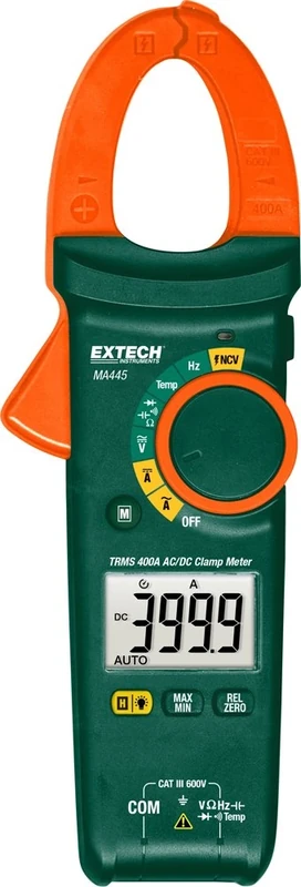 Extech MA445 True Rms 400A AC/DC Clamp Meter with Ncv, Green
