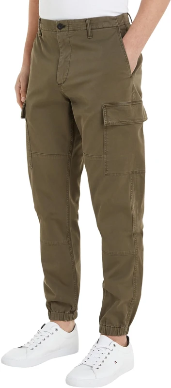 Tommy Hilfiger Men Chelsea Cargo Gabardine GMD Woven Pants, Khaki, 36/32 - Image 1