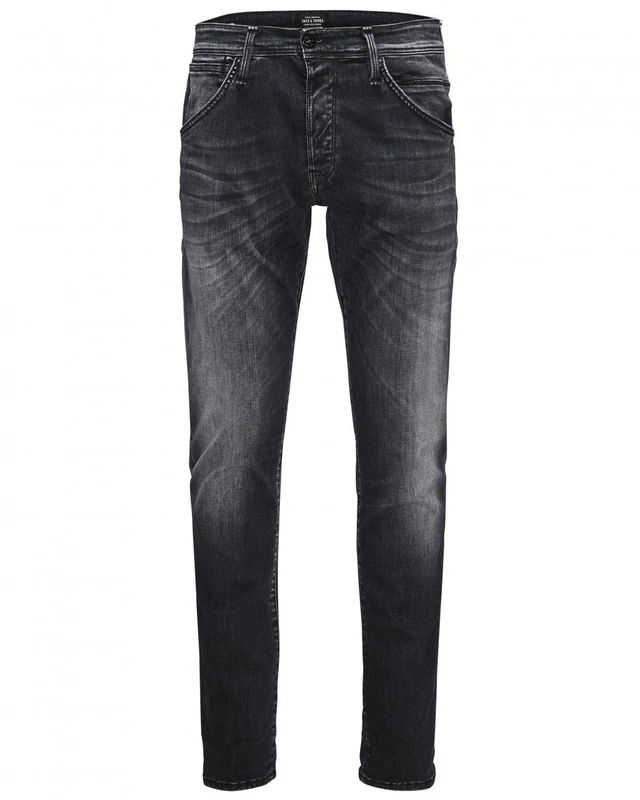 JACK & JONES Men's Jjiglenn Jjfox Bl 655 50sps Noos Jeans, Black Denim, 31W / 32L