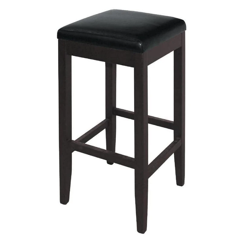 Bolero Faux Leather High Bar Stool Black (Pack 2)