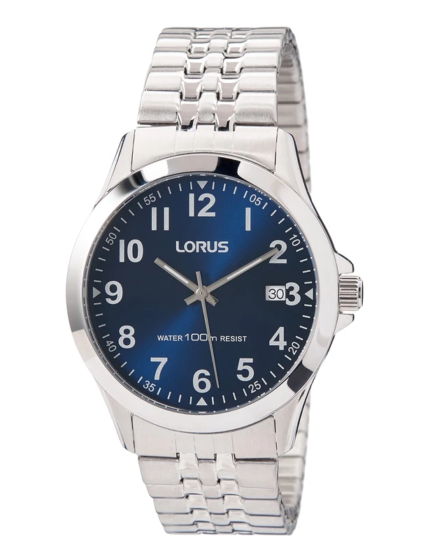 Lorus Men Analog Quartz Stainless Steel Watch RS973CX9 with Perpetual Calendar