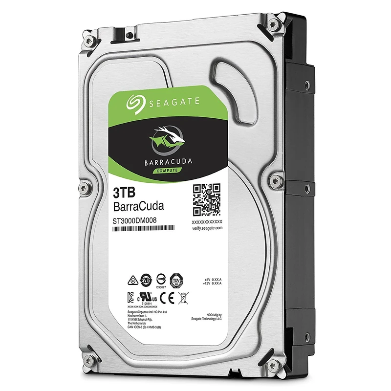 Seagate BarraCuda 3 TB Internal Hard Drive HDD – 3.5 Inch SATA 6 Gb/s 7200 RPM 64 MB Cache for Computer Desktop PC (ST3000DM008)