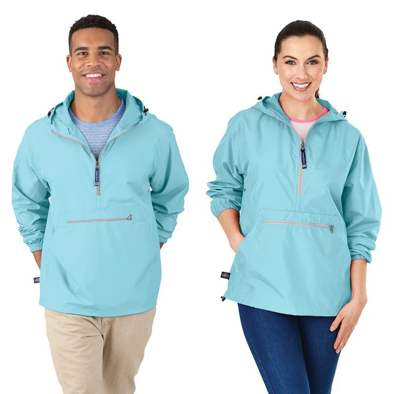 Charles River Apparel Unisex-adultPack-n-go Wind & Water-Resistant Pullover (Reg/Ext Sizes) Long Sleeve Windbreaker Jacket - Blue - XS - Image 1