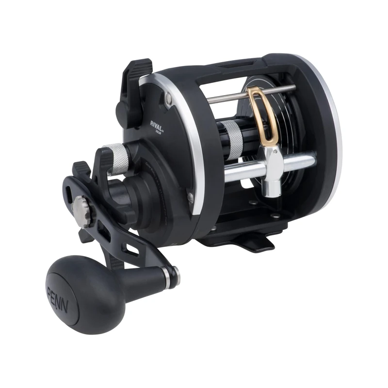 PENN Rival™ Level Wind, Fishing Reel, Conventional Reels, Sea - Boat and Kayak Fishing Reel - Heavy Duty Saltwater Reel for Cod, Bass, Flatfish, Rays, Tope, Pollack, Black/Silver, 30 | Right Hand