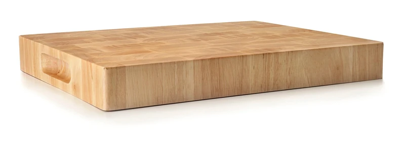 Lacor 60488 Rubber Wood Cutting Board, 330 x 250 x 40 mm, Beige