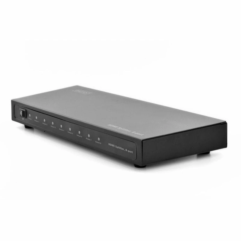 DIGITUS DS-43302 HDMI Splitter 1x8 - Input: 1-port/Output: 8-port - Full HD 1080p/24 Hz HDTV: 1920 x 1200p - HDCP 1.0/1.1/1.2 - DTS Digital, Dolby Digital, DTS-HD, Dolby True HD