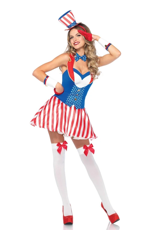 Leg Avenue 86170 "Yankee Doodle Darling' Fancy Dress Costume (Medium/Large, 4-Piece) - Image 1